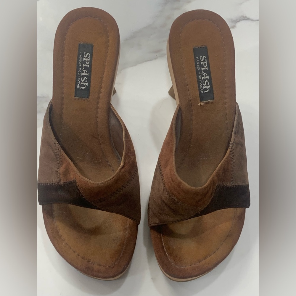 Splash 70’s Patchwork Mules. Size 6 - image 2